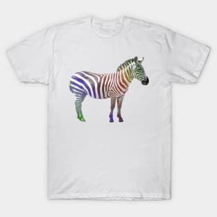 Zebra in rainbow color - Zebras - Africa T-Shirt